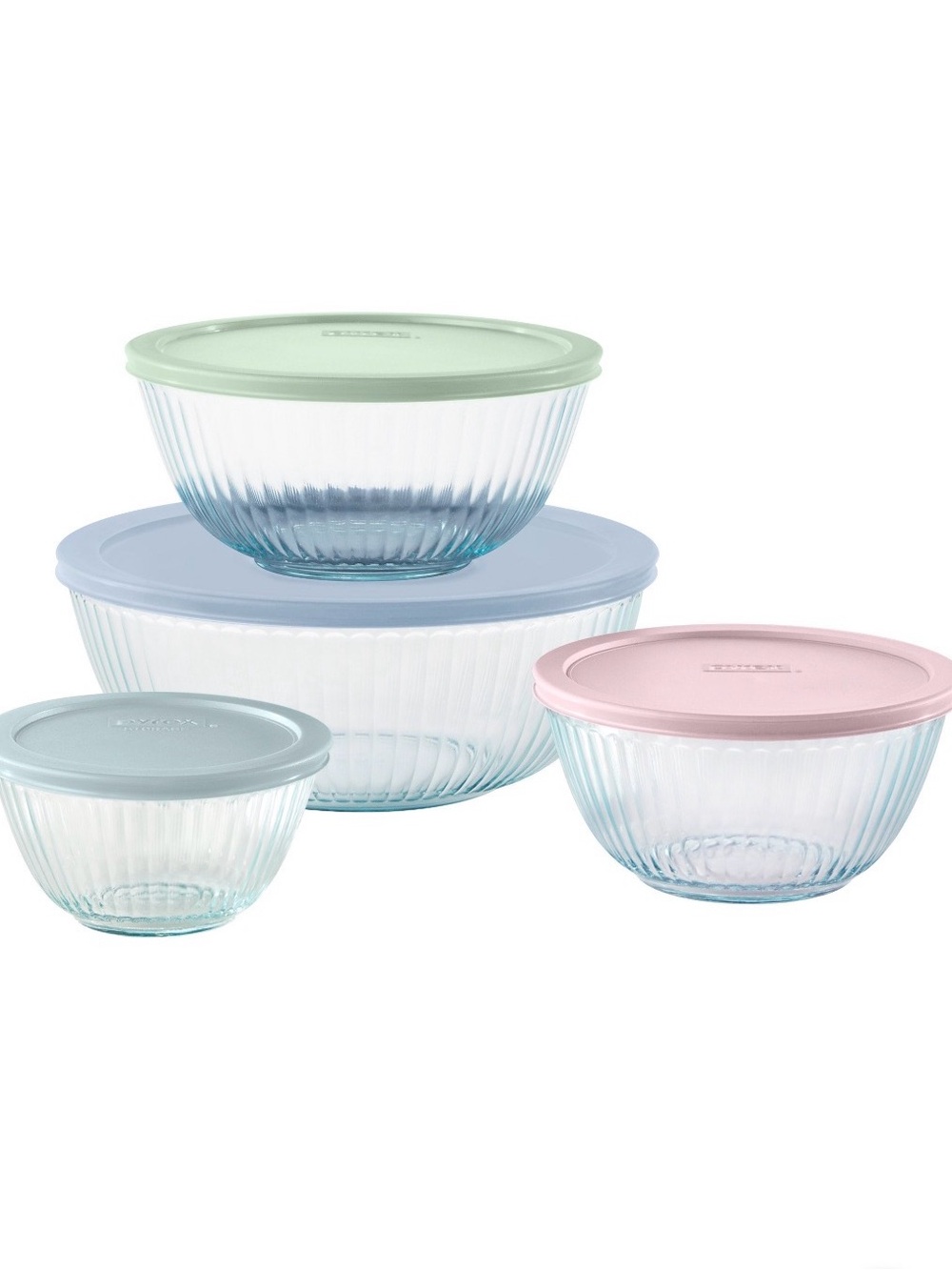 Pyrex 8-piece Glass Mixing Bowls with Lids